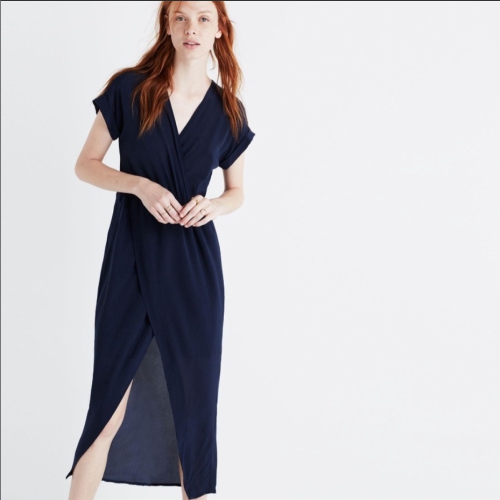Madewell wrap silk dress
